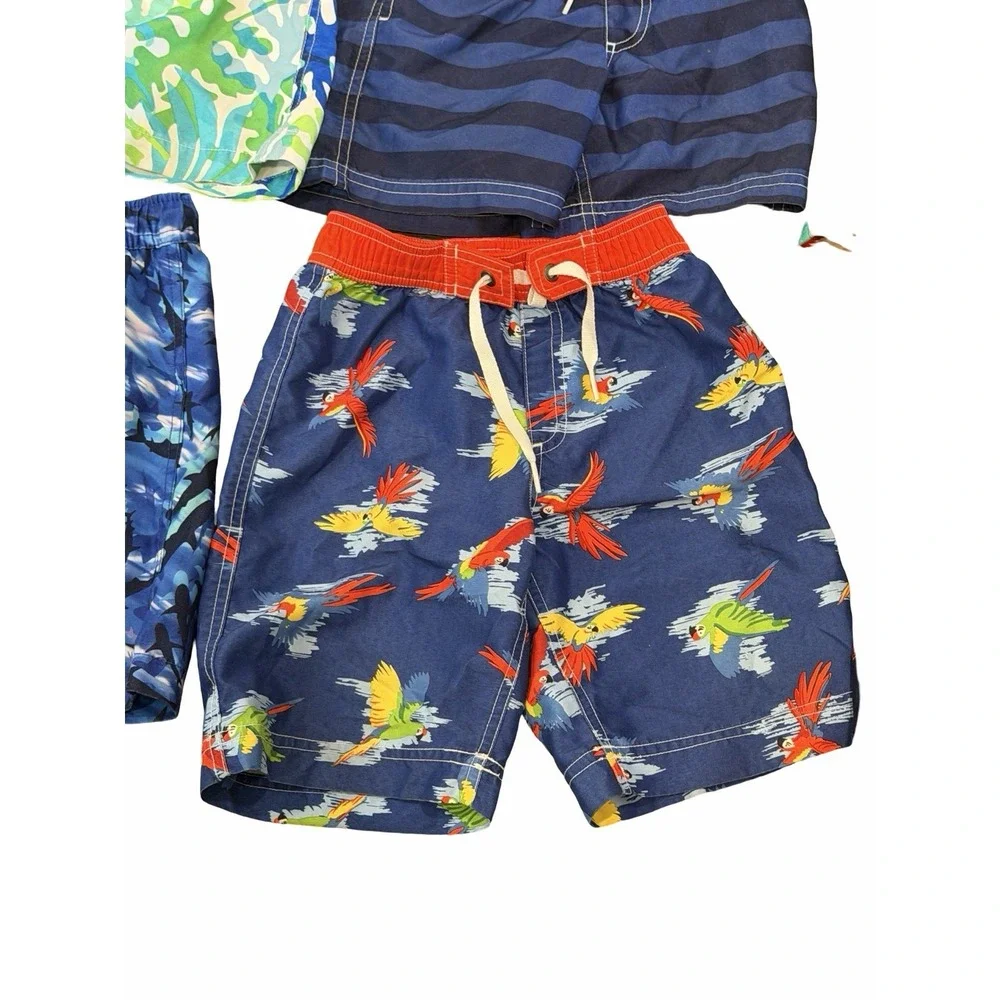 Hanna Andersson  Lands' End Boys 4-5 XS-S Swim Shorts Trunks  6 Piece Bundle Lot
